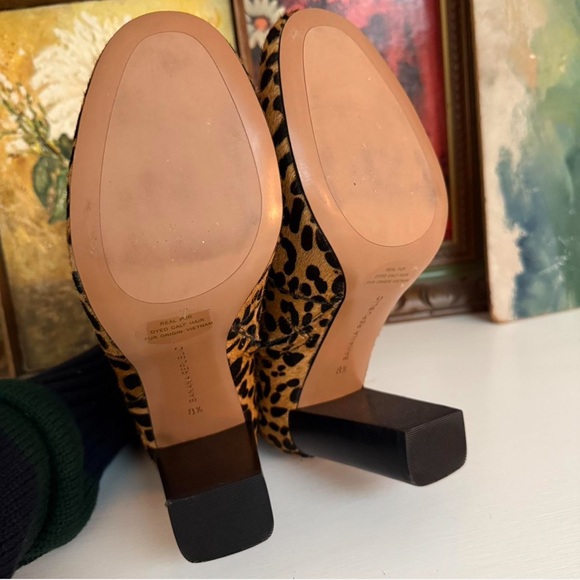 Banana Republuc Calfskin Leopard Print Ankle Boots 8.5 - Picture 3 of 3